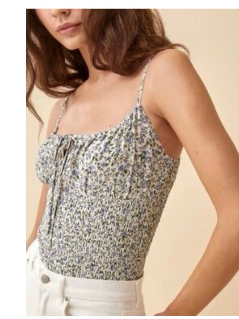 Reformation Carine Cami Top in Floral Print Georgette Pixie